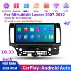 For Mitsubishi Lancer 07-12 10.33''Android 12 Carplay Radio Gps Navi Stereo 32Gb