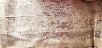 CORTINA ITALIANA ALTA CALIDAD Damasco Brillo BEIGE 2 LATERALES Talla W 1yd.5" X 2yd.23" Foto 1 de 4