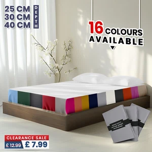 Luxury Soft Summer Cool Elastic Bed Fitted Sheet ALL SIZES IN £7.99 BUY NOW! - Picture 1 of 66