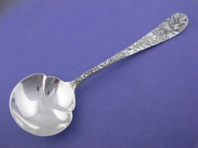 ¿Cuchara para servir Sterling STIEFF Relish rara? STIEFF ROSE ~ marca temprana ~ sin mono Foto 1 de 4