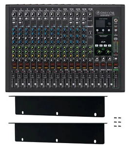 Mackie ONYX16 16-Channel Analog Mixer w/USB/3-Band EQ/Bluetooth+Rack Ear Kit - Picture 1 of 8