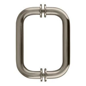 CRL BM6X6BN Brushed Nickel 6" BM Series Tubular Back-to-Back Pull Handle - Picture 1 of 5