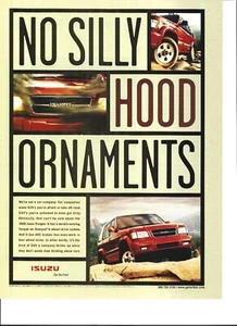No Silly Hood Ornaments - Izuzu Trooper - Vintage Print Ad - Picture 1 of 1