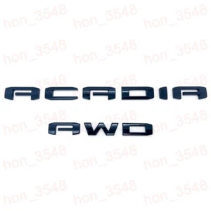 Gloss Black Door Rear Tailgate Acadia Letter Emblem Badge 2020-24 Acadia awd - Bild 1 von 4