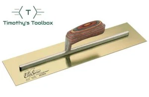Kraft Tool 14"x5" Elite Series 5 Star Golden Stainless Steel Trowel Wood Handle - Picture 1 of 2