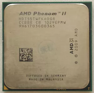 AMD CPU Phenom II X6-1055T 2.8GHZ Socket AM3 TDP 95W HDT55TWFK6DGR Processor - Picture 1 of 4