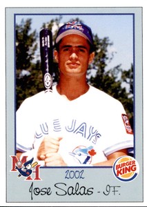 2002 Medicine Hat Blue Jays Burger King #12 Jose Salas Caracas Venezuela VZ Card