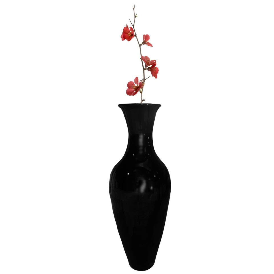 Nuevo jarrón de piso de bambú moderno de 37" de alto relleno de ramas o flores secas Foto 1 de 4