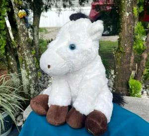 VERY RARE Vintage Noahs Ark Animal Workshop White Horse 14" Plush Stuffed Toy - Picture 1 of 12