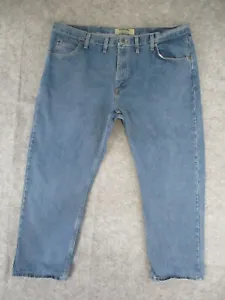 Wrangler Authentics Jeans Mens 44x28 Blue Denim Straight Leg Retro ACTUAL 44x27 - Picture 1 of 13