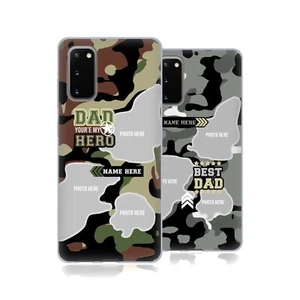 PERSONALISIERTE MILITARISCHES CAMOU SOFT GEL HANDYHÜLLE FÜR SAMSUNG HANDYS 1 - Picture 1 of 9