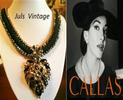 MAGNIFICA COLLANA <MARIA CALLAS> ZAFFIRI-NERI,CITRINI,QUARZI,ARGENTO-ORO GIALLO! - Immagine 1 di 4