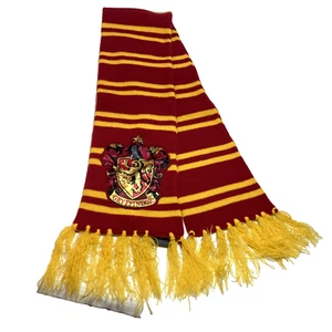 Harry Potter Gryffindor Red Yellow Tassle Winter Scarf Warner Bros 48" - Picture 1 of 5