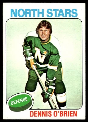 1975-76 Topps DENNIS O'BRIEN #53 Minnesota North Stars no creases - Image 1 of 2