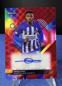 TOPPS FINEST 2023/24 ANSU FATI /5 AUTO SSP BRIGHTON RED REFRACTOR - Picture 1 of 2