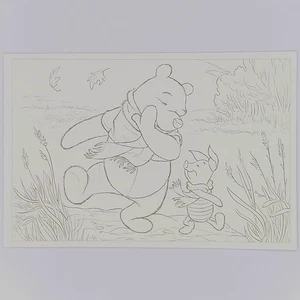Winnie Puuh Postkarte Ferkel Otona keine Nurie Erwachsene Färbung Disney Milne #11 - Bild 1 von 2