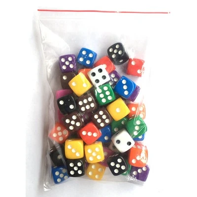 10Pcs For DND RPG Role Playing D6 Six Sided Square Polyhedral Dice 16mm Games - Image 1 of 4