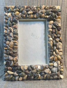 Gallery-Z River Rock Photo Frame 4" X 6" Natural Photo Frame - Picture 1 of 6