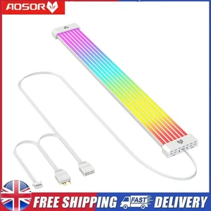 Bande lumineuse LED COOLMOON AOSOR 5 V ARGB bande de synchronisation d'aura barre lumineuse bricolage pour châssis - Photo 1/12