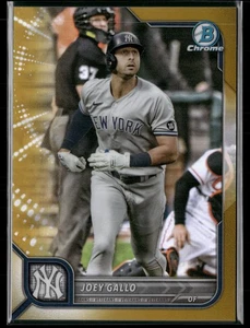 2022 Bowman Chrome #79 Joey Gallo Gold Refractor #/50 - Picture 1 of 2