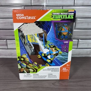 New Mega Construx Teenage Mutant Ninja Turtles Leonardo Leo Sewer Skate - Picture 1 of 6