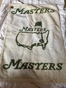 The Masters Augusta National Golfschläger Handtuch Grün Weiß Vintage Hergestellt in den USA - Bild 1 von 8