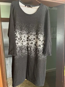 Kleid Pullover Strick Damen Bonprix 46/49 Grau Glitzer - Bild 1 von 10
