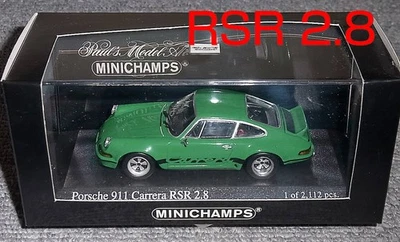 MINICHAMPS 1 43 Porsche 911 Carrera RSR2.8 1973 Green RS73 PORSCHE - Image 1 of 2