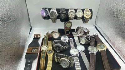 Lot of 20 Mens Watches Untested Large Size Watches SALE As Is.. Parts Or Repair - Image 1 of 4