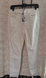 AFRM Damen Jeans Hautelook weiß Skinny Crop ausgefranst Gr. 29 - Bild 1 von 3