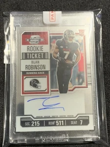 Bijan Robinson 2023 Playoff Contenders Optic Rookie Ticket Variation Auto - Picture 1 of 7