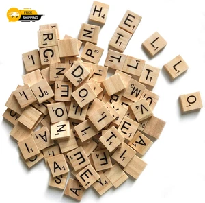 500 Pezzi Piastrelle Scarabeo Legno Lettere 5 Set Completo di - Foto 1 di 7