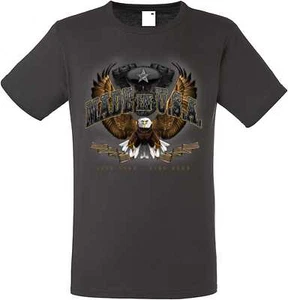 Graphite T Shirt with a Biker, Chopper, Oldscool Motif Model Made in US - Picture 1 of 2