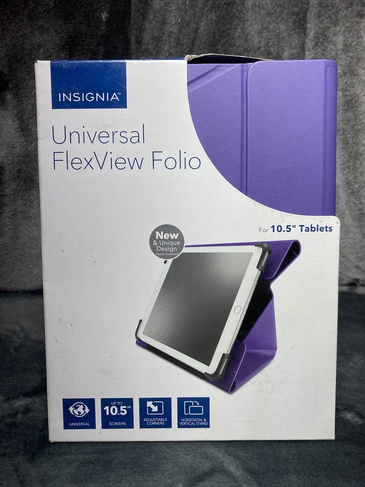 INSIGNIA Universal FlexView Folio For 10.5 Tablet Reader Adjustable Purple - Image 1 of 4