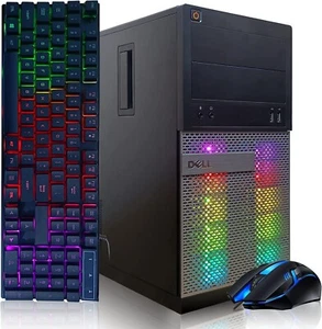 Dell RGB Gaming PC: Intel Quad I5, Radeon R9 370, 16GB RAM, 128GB SSD + 2TB, Win - Picture 1 of 5