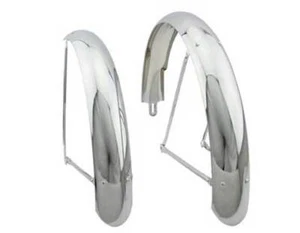NEW! Bicycle Bike Original Fender 24" Classic Adjustable Fender Set Chrome Part - Picture 1 of 1