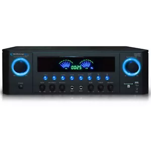 Technical Pro 1000W Bluetooth Receiver w/ USB/SD Card, 2 Mic Inputs, Recorder - Picture 1 of 7