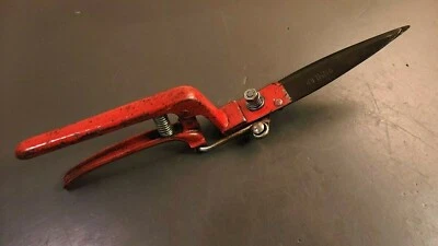 Tijeras de césped Dunlap vintage cortadoras jardín herramienta de jardinería roja  Foto 1 de 4