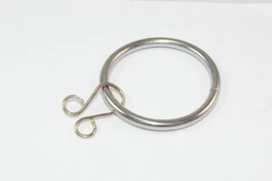 New 6 X Curtain Pole Rod Rings Loose Eye CP Chromed Steel Id 35mm - Od 42mm - On - Picture 1 of 1