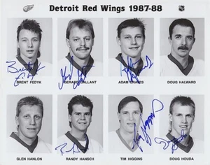 Foto 8x10 firmada por el equipo Detroit Red Wings 1987/1988 Red Wings - JSA #F56214 - Imagen 1 de 1