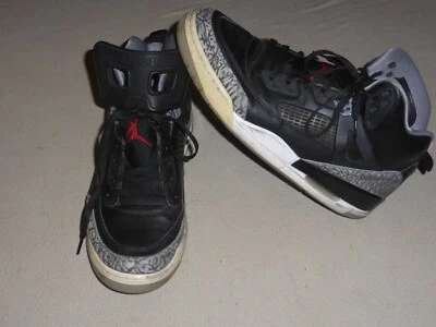 ZAPATOS NIKE AIR JORDAN SPIZIKE NEGROS GRIS CEMENTO ROJO 315371-034 12 PARA HOMBRES RAROS Foto 1 de 4