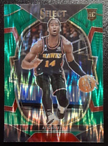 2022-23 Panini Select Concourse Green Shock Prizm Rookie Card RC #88 AJ Griffin
