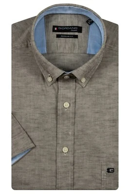 CAMISA/SAGE OXFORD CUELLO/PUÑO RIBETE S/S GIORDANO - MEDIANA (40) DHL DÍA SIGUIENTE Foto 1 de 2