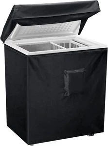 Black Chest Freezer Cover Waterproof Freezer Cover Full Cover Deep 25Lx23Wx34H - Picture 1 of 4