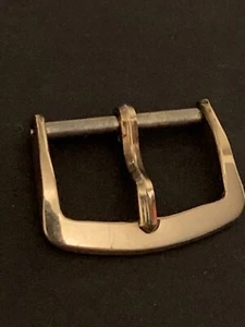 Vintage 16mm 1/20 10k Yellow Gold Filled Stylish Buckle Tang Watch Strap Part - Picture 1 of 3