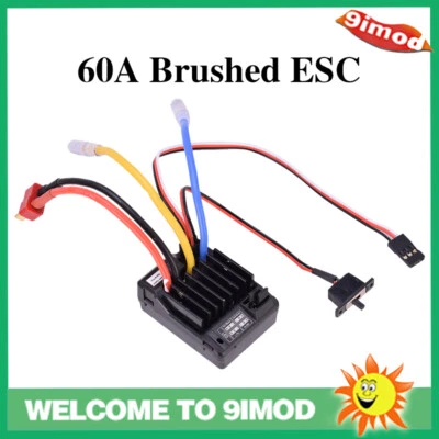 AX-D60A 60A Brushed ESC Waterproof Speed Controller for 1/10 Off-road RC Car 2S - Image 1 of 4