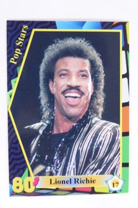 LIONEL RICHIE  POP STARS 1980 s MUSIC CARD #17  MINT
