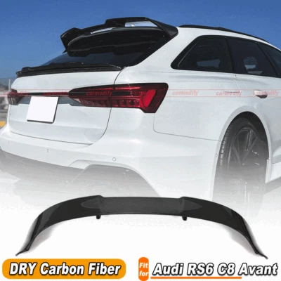 Für Audi RS6 C8 Avant 2019-2023 Dry Carbon Dashspoiler Spoiler Lippe Heckspoiler - Bild 1 von 4