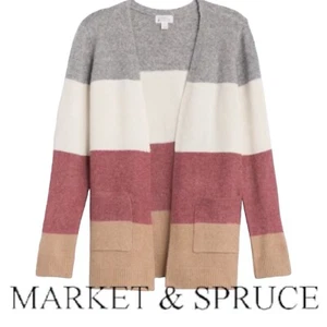 Neu mit Etikett Stitch Fix Market & Spruce Pullover Danny zwei Taschen offene Strickjacke Medium - Bild 1 von 5