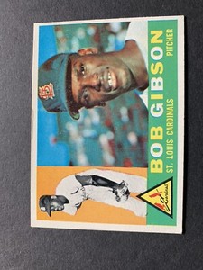 1960 TOPPS BOB GIBSON #73 ST. LOUIS CARDINALS HOF Centered